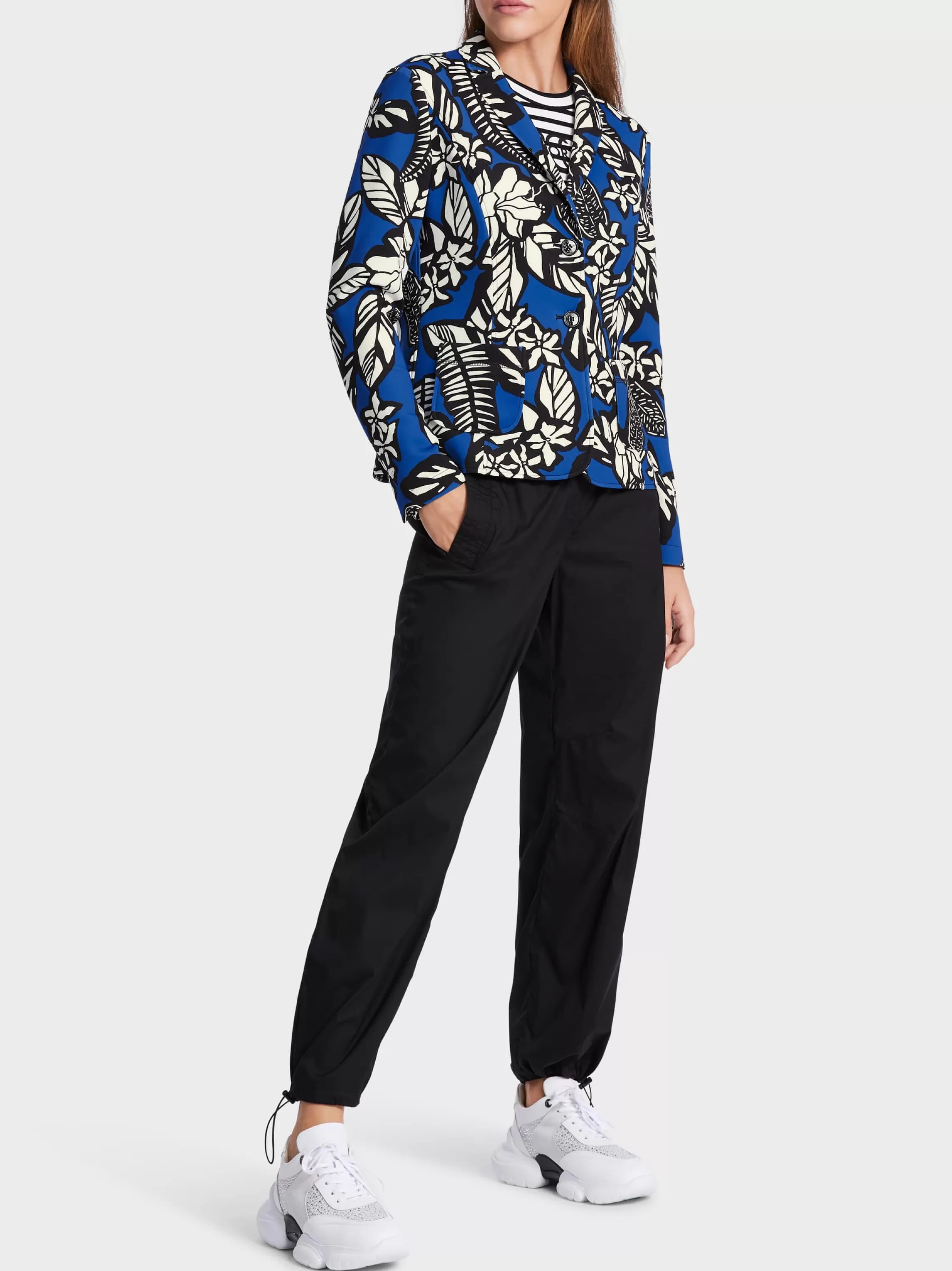 Fashion JERSEY BLAZER WITH ALL-OVER PRINT Blazer | Pantsuits