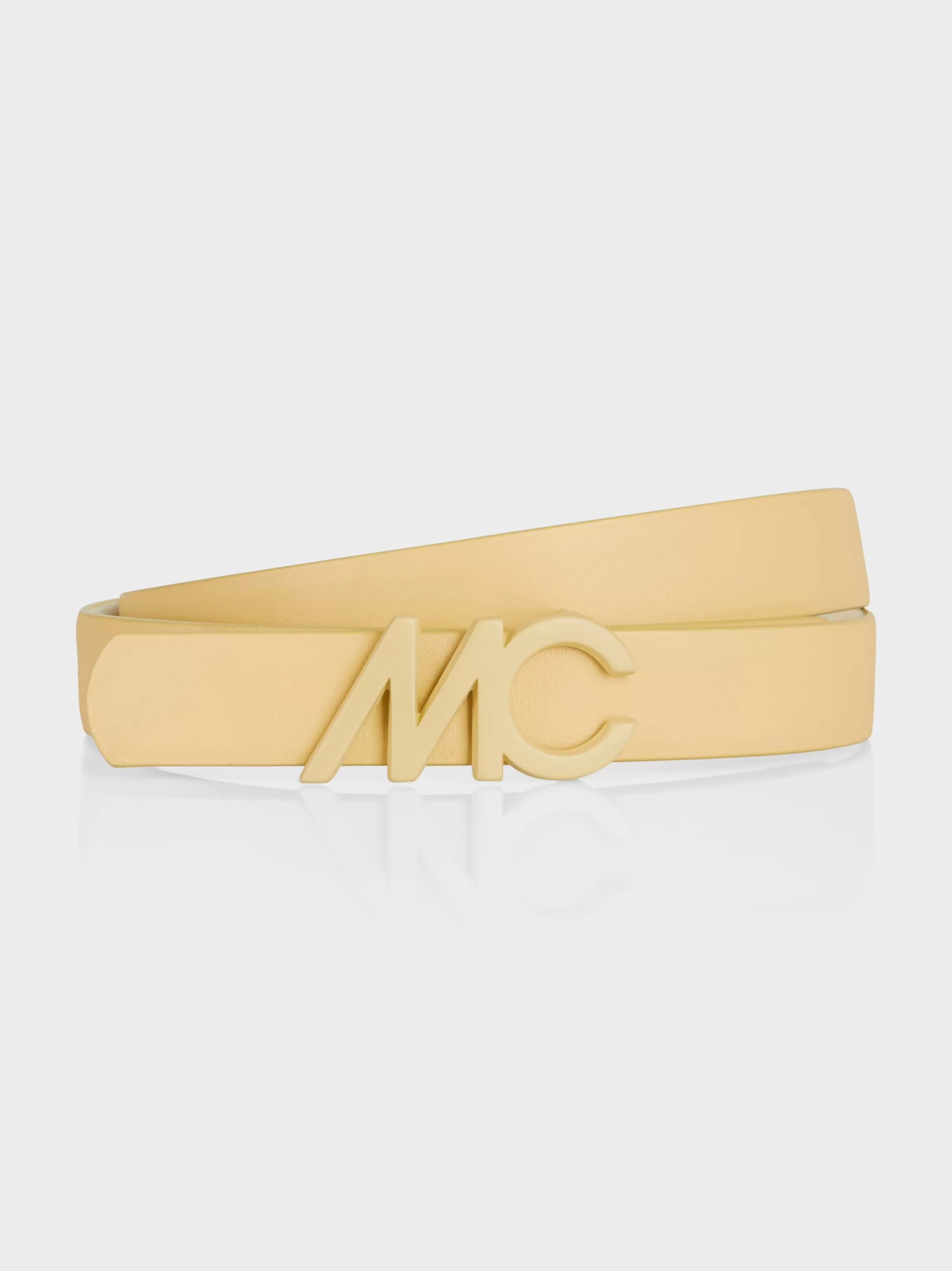 Flash Sale LEATHER BELT WITH MC LOGO BUCKLE Accessoires