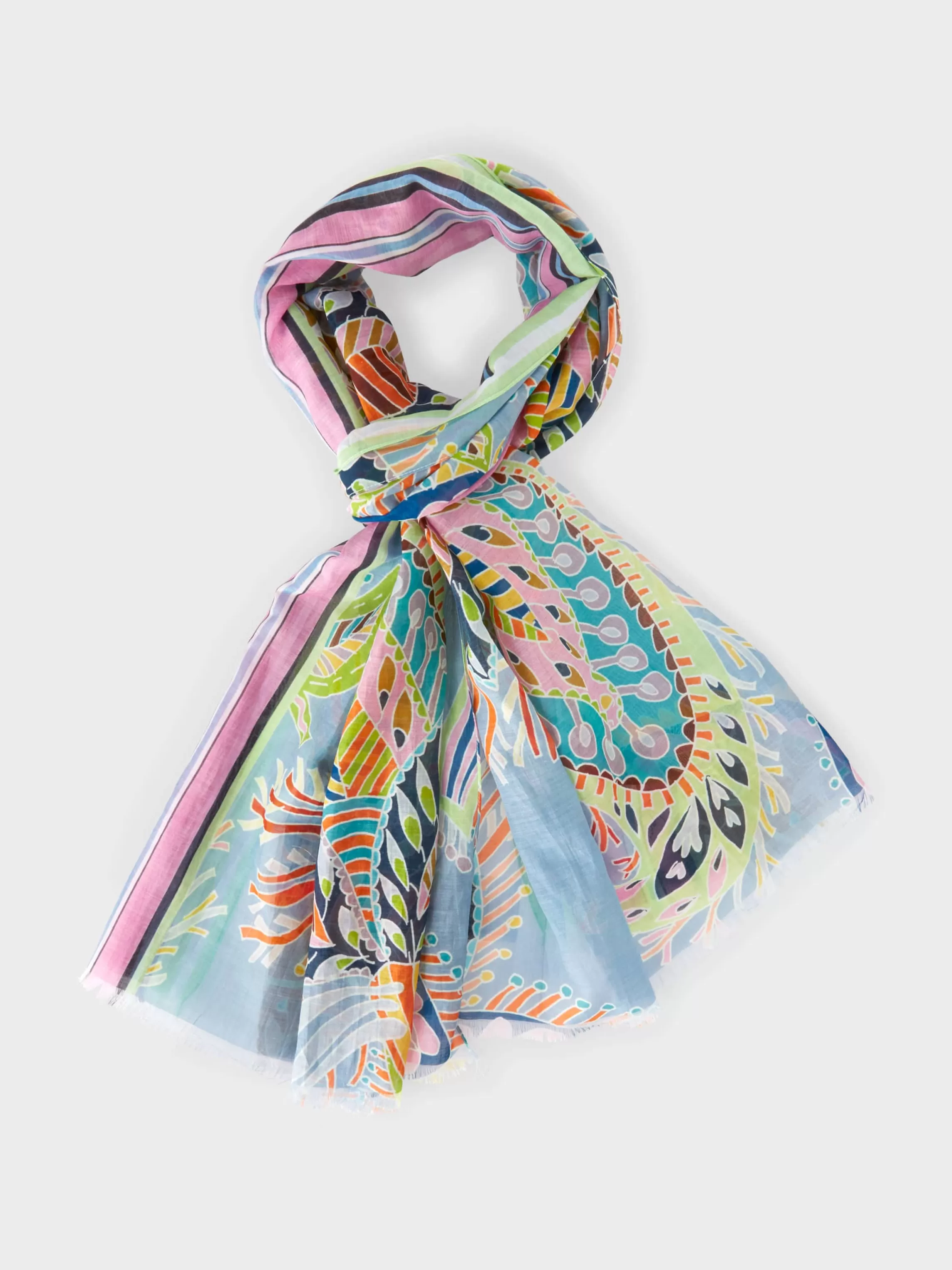 Cheap SCARF IN AN ORIENTAL-INSPIRED PRINT Accessoires