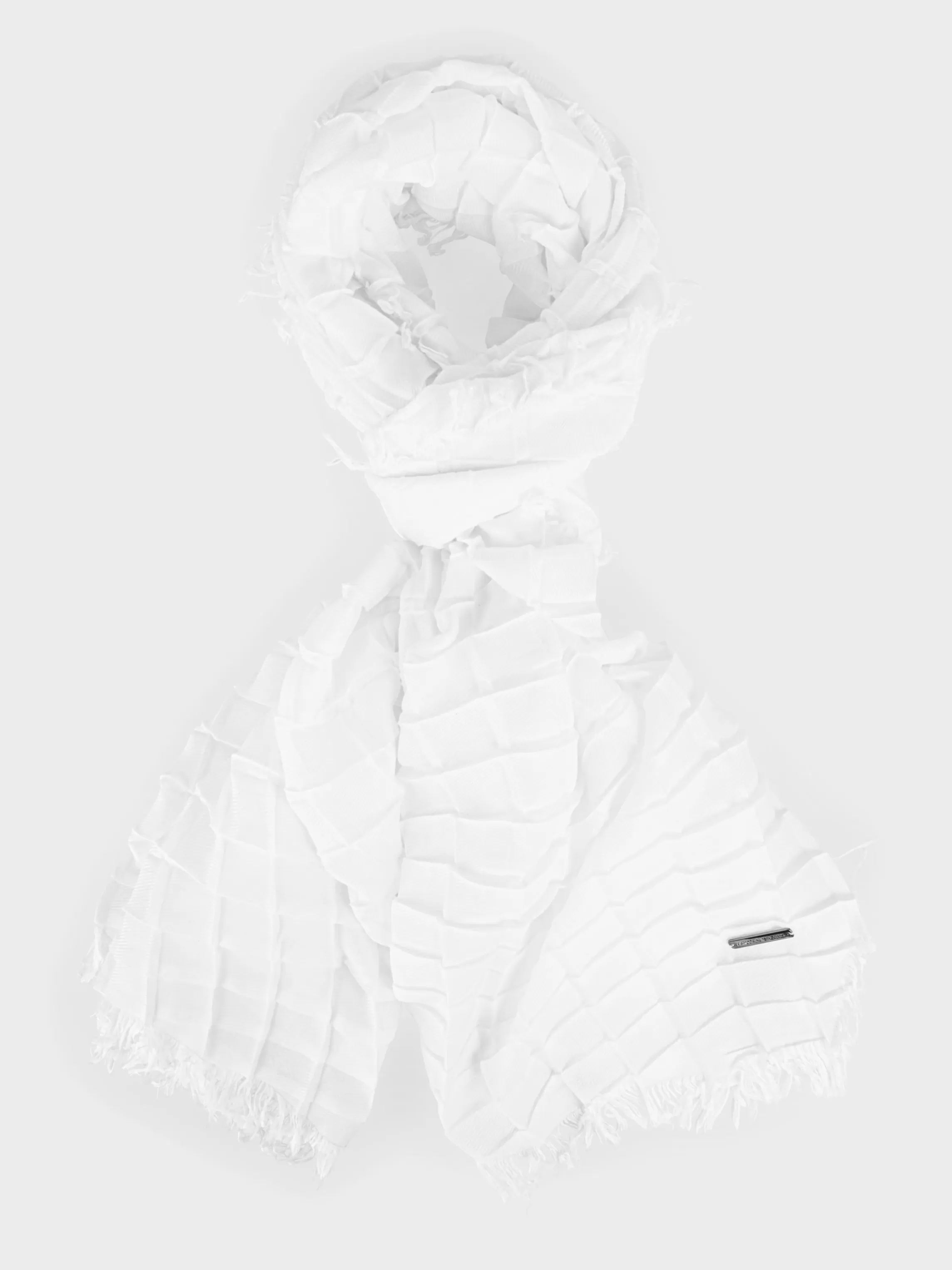 Online SCARF WITH PLEATED PATTERN Accessoires