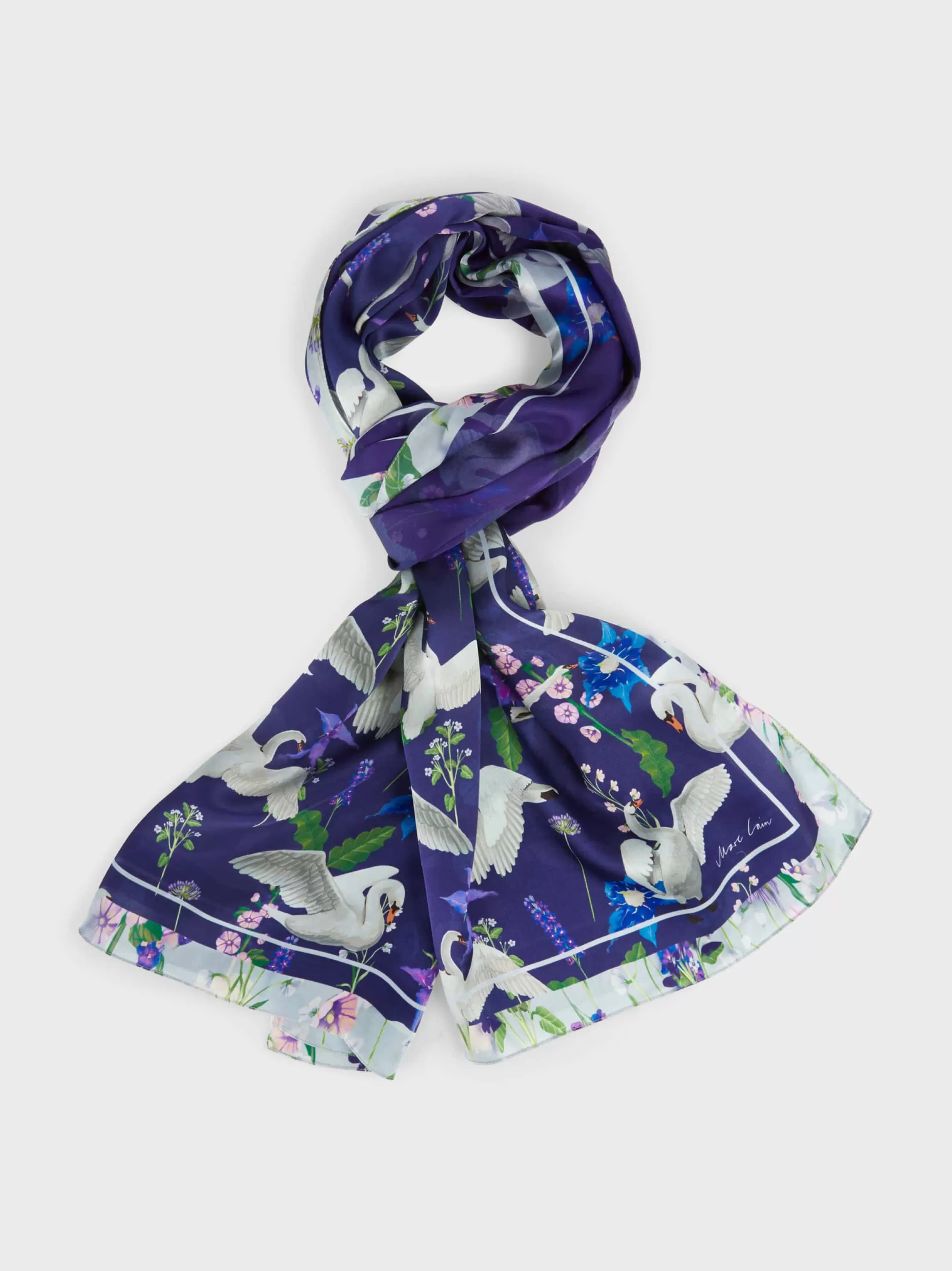 Best Sale SCARF WITH SWAN PRINT Accessoires