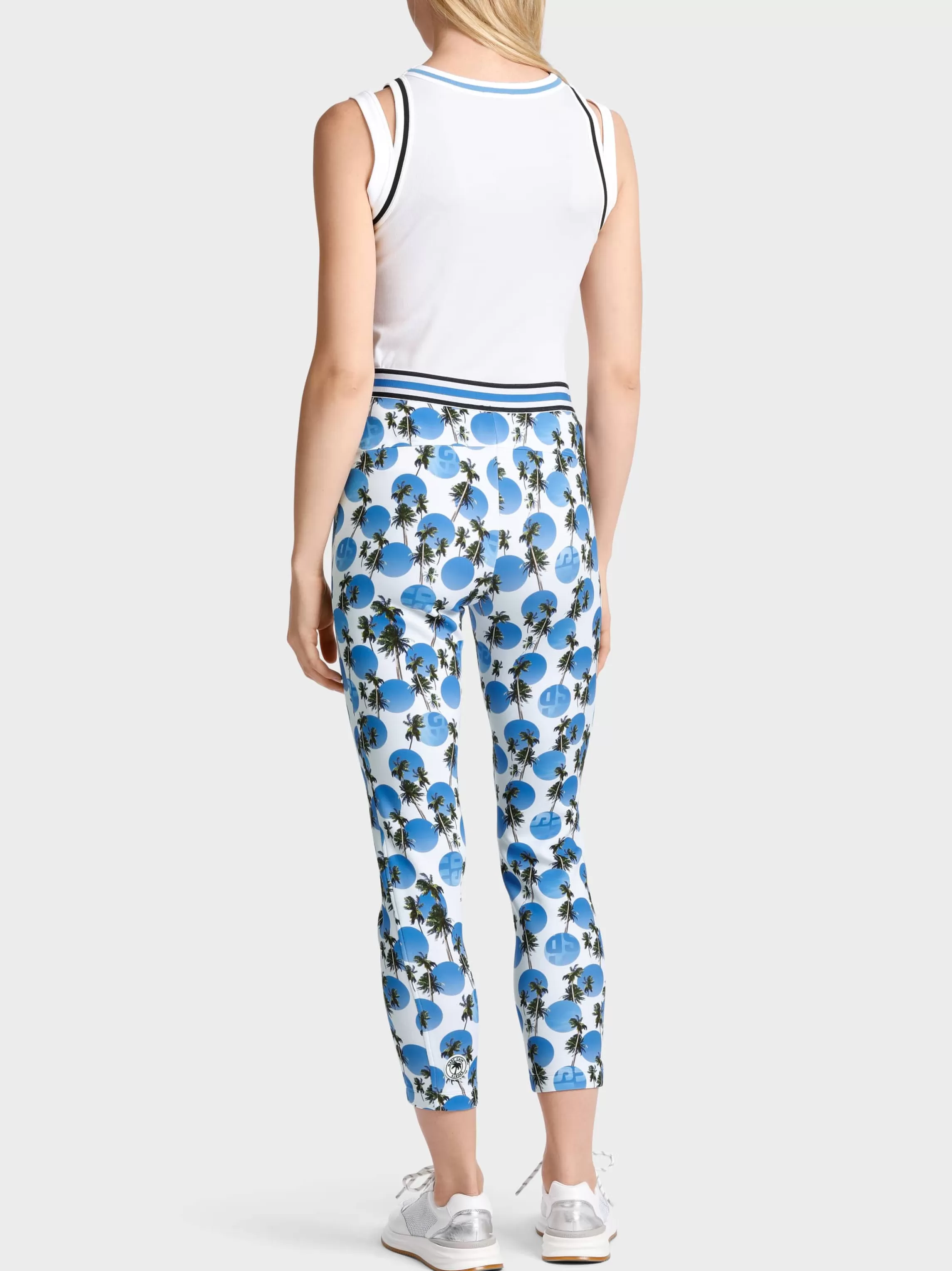 Online SOFIA - PALM PRINT ON SCUBA Pants | Pantsuits