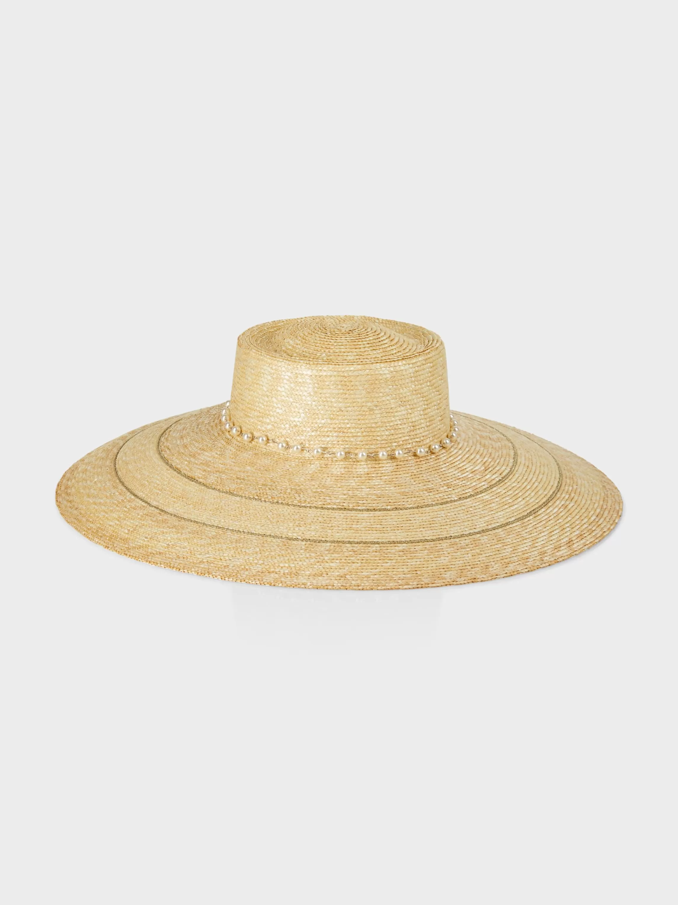 Cheap STRAW HAT WITH PEARLS Accessoires