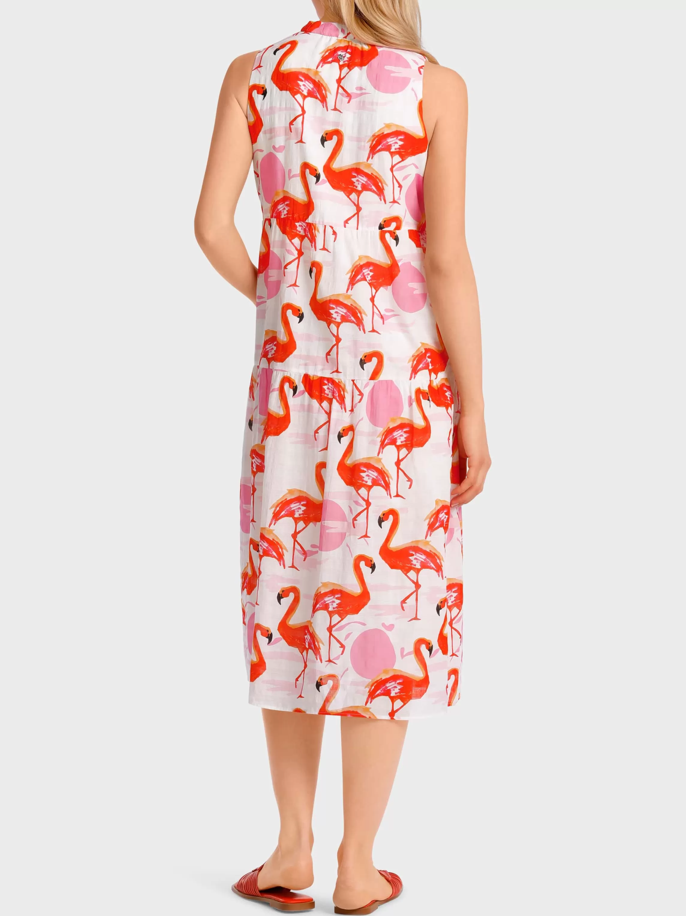 Flash Sale TIERED DRESS WITH FLAMINGO PRINT Dresses